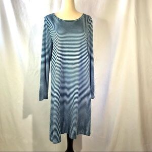 J. Jill long sleeve t shirt dress striped blue S